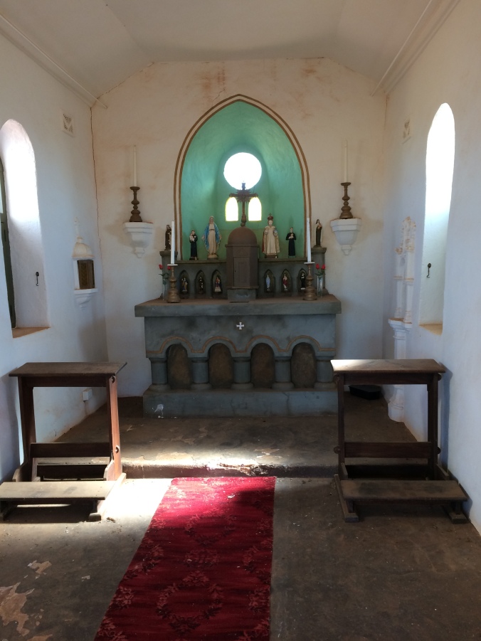 Simple decor inside the chapel